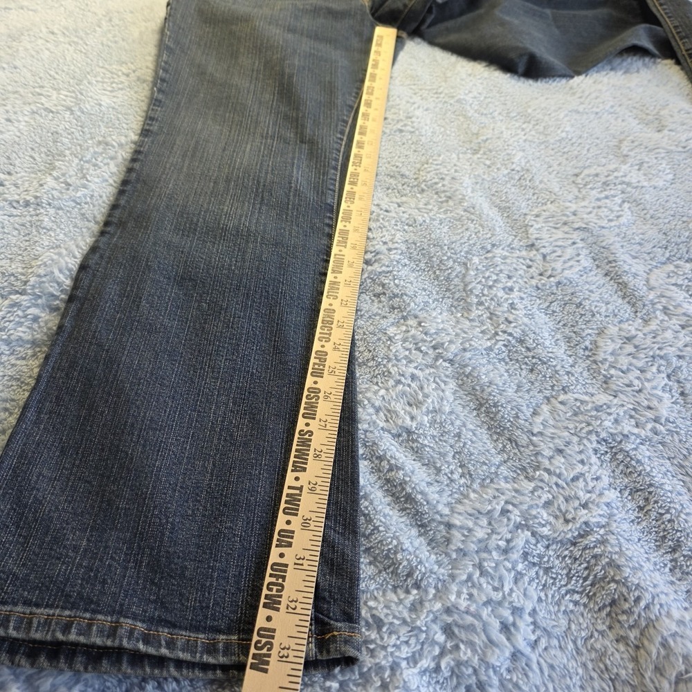 Y2K Levi's 550 Women's 34x33 Relaxed Boot Cut Jeans, Blue Stretch Dark Wash 14L - Picture 10 of 14